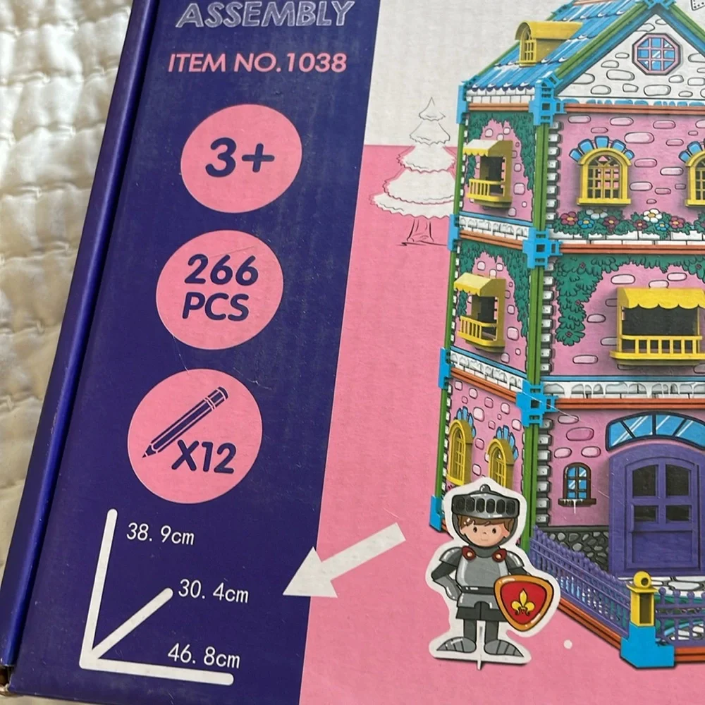 STEM Princess Castle Graffiti Assembly 266 pcs 3+ Kid Toys DIY Art Coloring Book